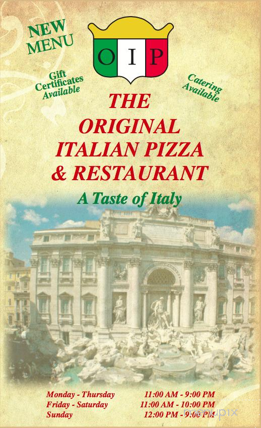 Original Italian Pizza - Madison Heights, VA menu_pic