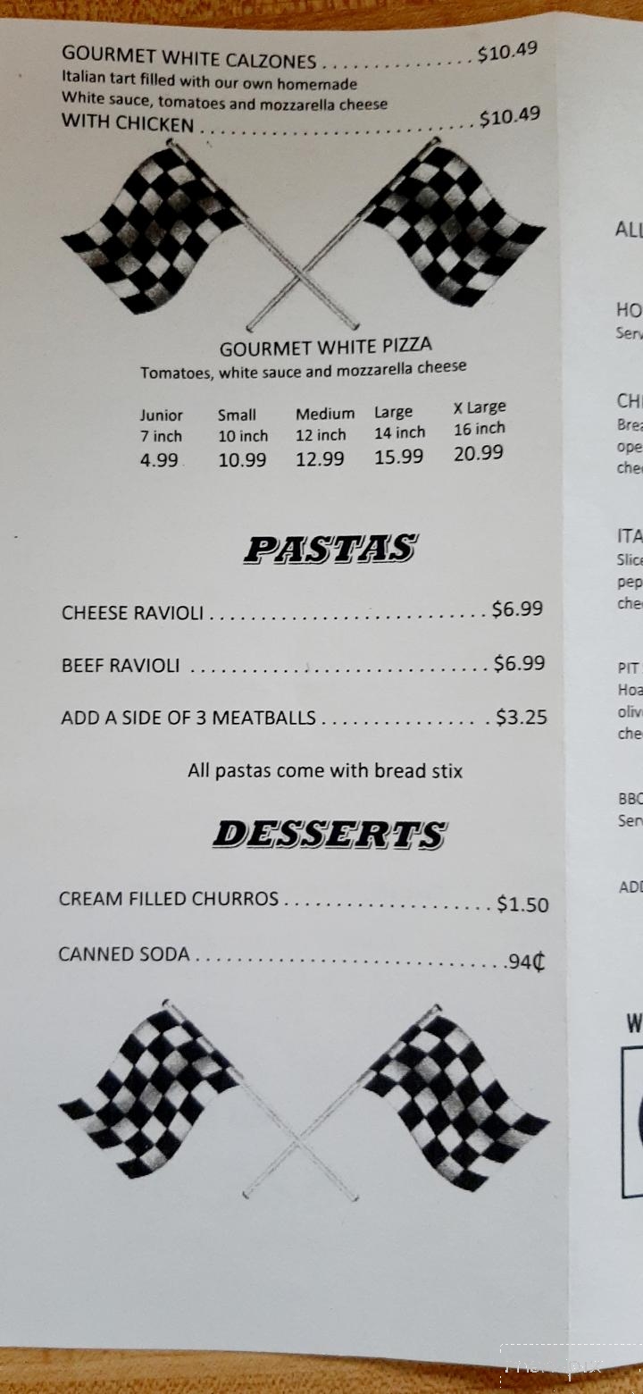 Pit Stop Pizza - Overgaard, AZ menu_pic