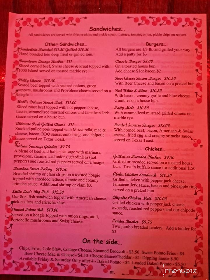 Cherry Street - Galesburg, IL menu_pic
