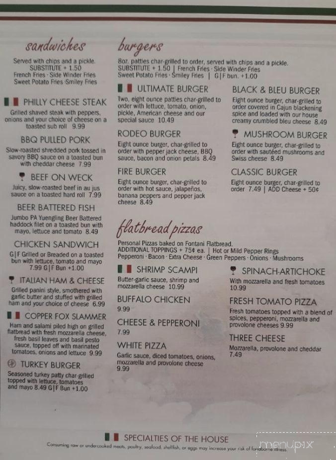 Calla's Cafe - Kersey, PA menu_pic