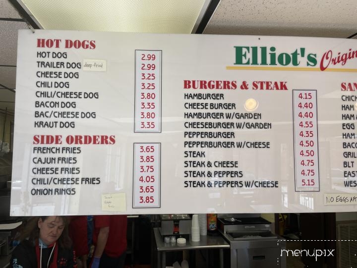 Elliot's Famous Hot Dogs - Lowell, MA menu_pic