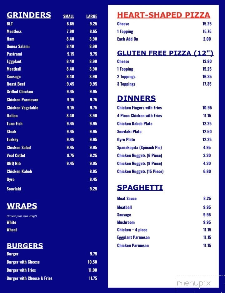 Athens Pizza & Family Restaurant - Keene, NH menu_pic