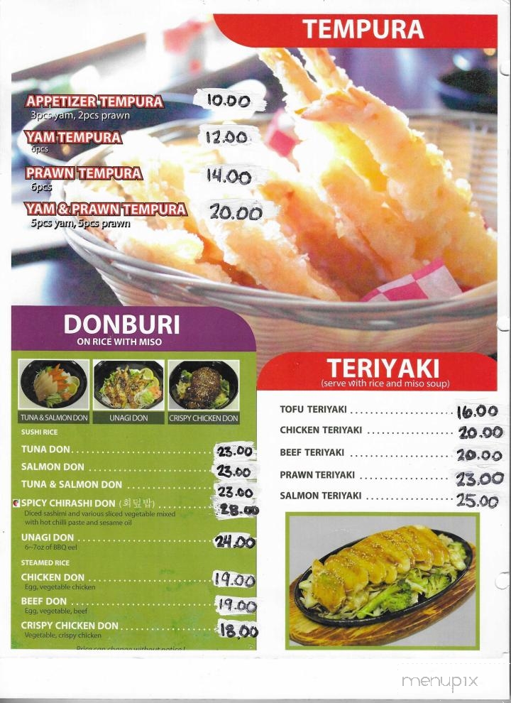 K & L Sushi - Hinton, AB menu_pic