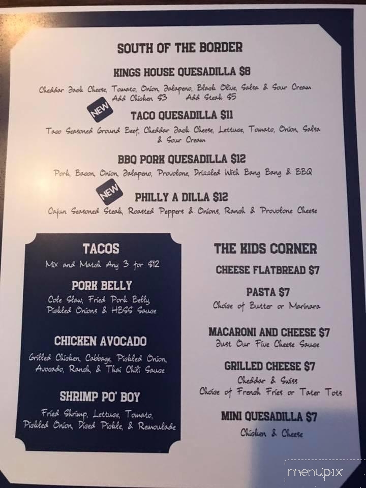 Kings Tavern - Saratoga Springs, NY menu_pic