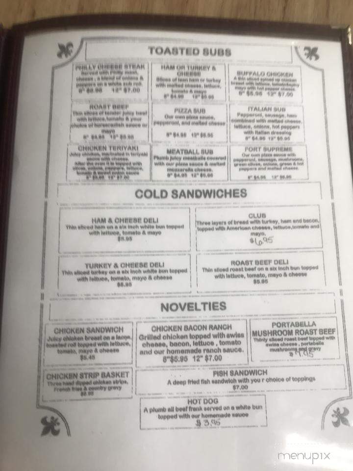Fort - Sistersville, WV menu_pic