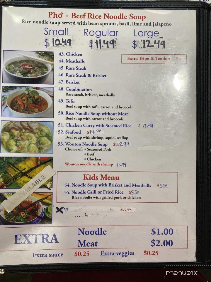 Pho Le - Jacksonville, NC menu_pic