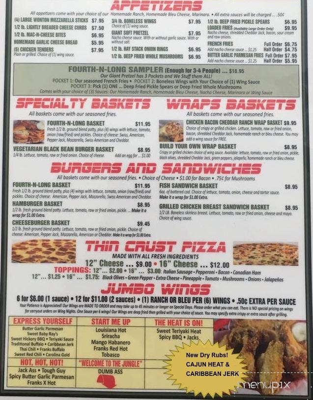 Fourth-N-Long - West Allis, WI menu_pic