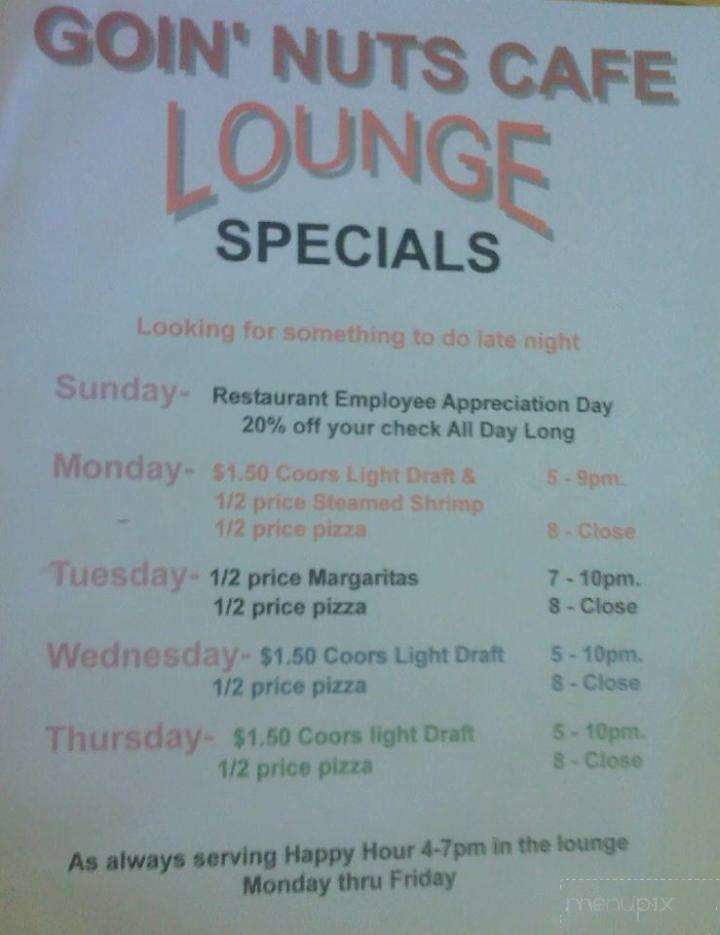 Goin Nuts Cafe - Salisbury, MD menu_pic