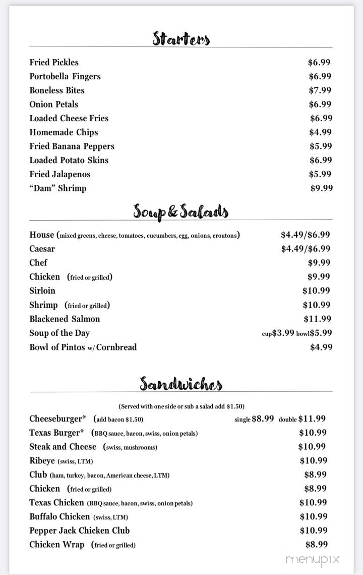 Almost On the Lake - Wilkesboro, NC menu_pic