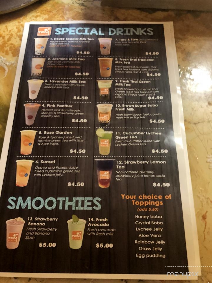 Pho To Thi #1 - San Jose, CA menu_pic