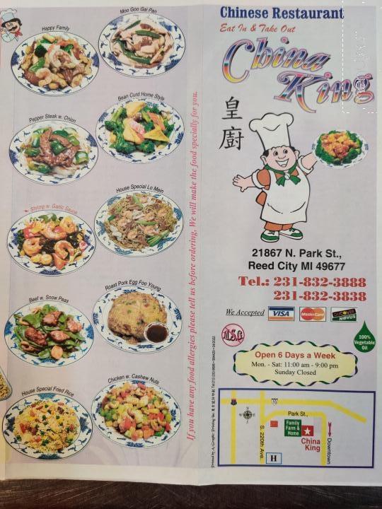 China King - Reed City, MI menu_pic