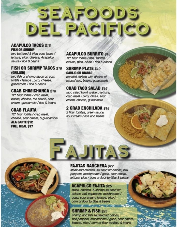 Acapulco Mexican - Waipahu, HI menu_pic