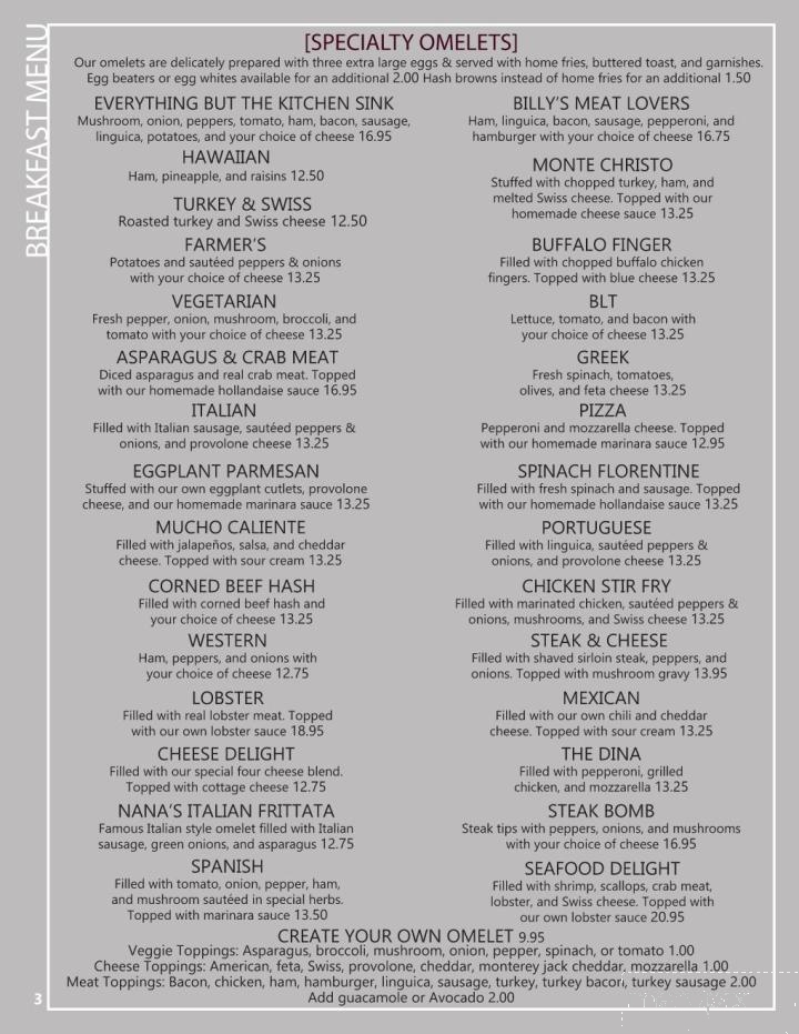 Menu of The Omelet Factory in Pembroke, MA 02359