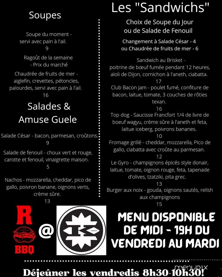 Kaffe 1870 - Wakefield, QC menu_pic