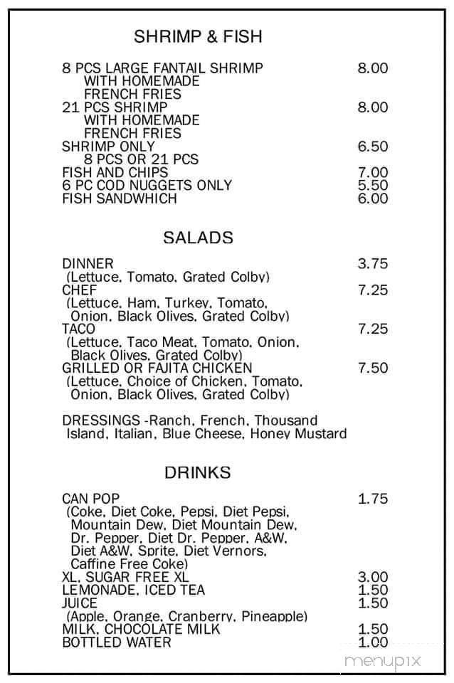 Fergs' Parma Pub - Parma, MI menu_pic