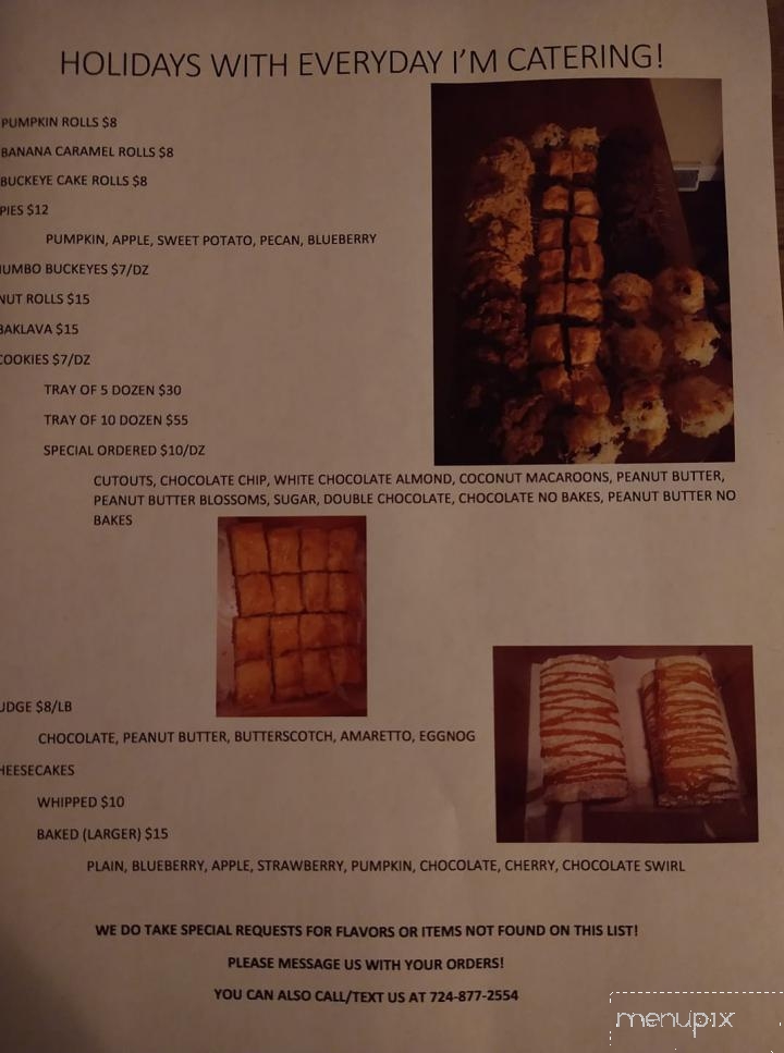Everyday I'm Catering - Sharon, PA menu_pic