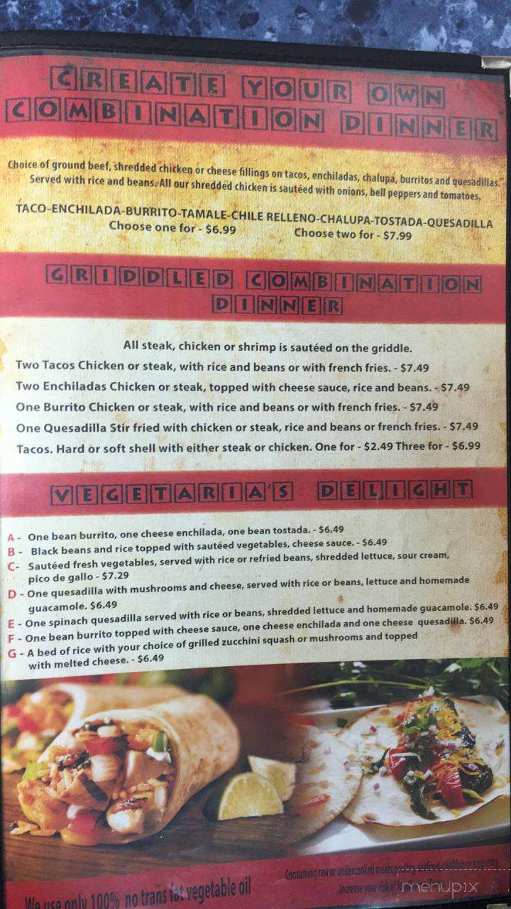 Manantial Mexican Grill - Cherryville, NC menu_pic