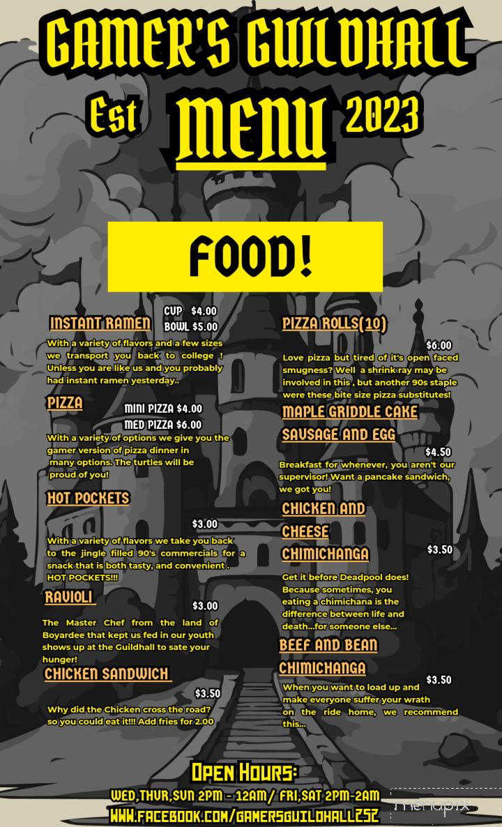 Gamer's Guildhall - Morehead City, NC menu_pic