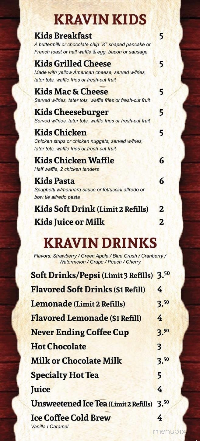 Krave Restaurant - Bridgeview, IL menu_pic