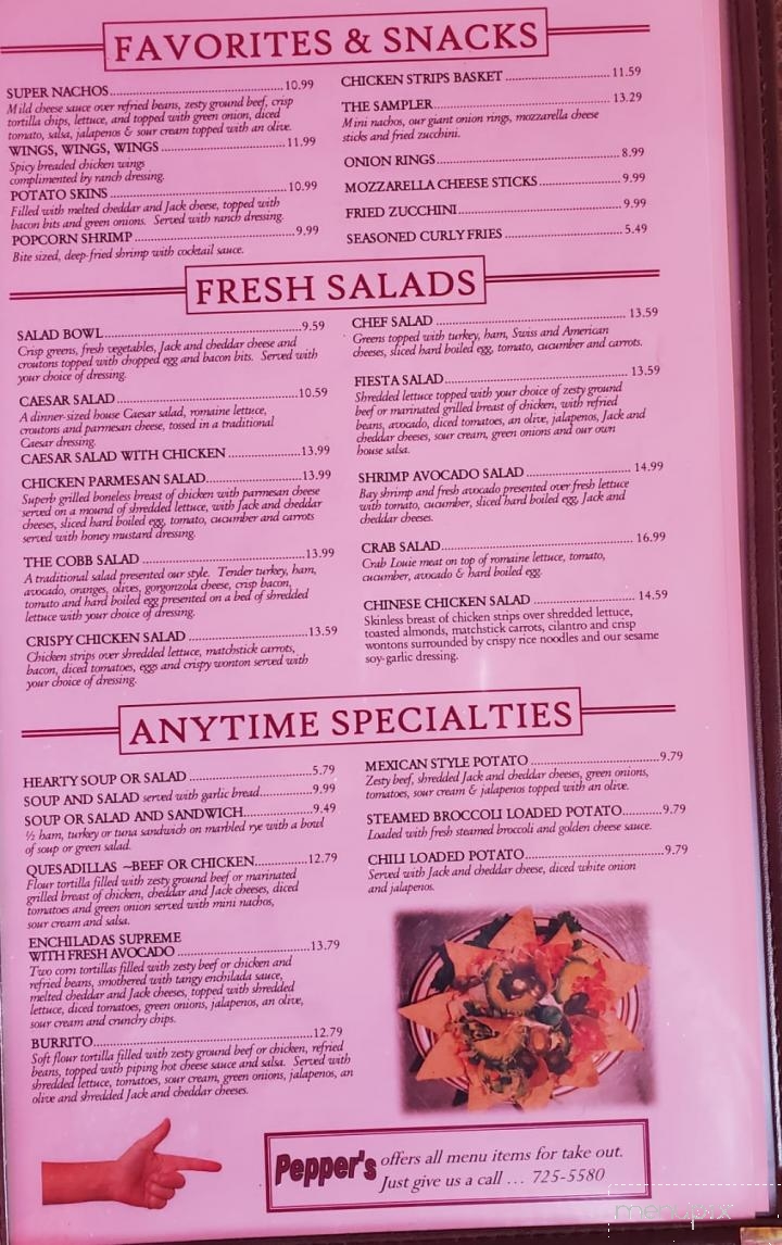 Pepper's - Fortuna, CA menu_pic