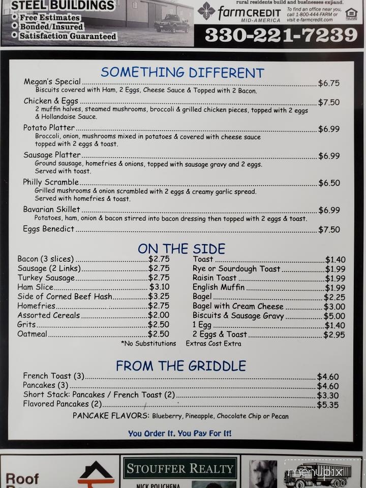 Megan's Family Restaurant - Ravenna, OH menu_pic