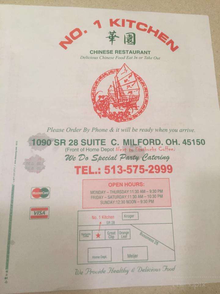 Menu of Number 1 Kitchen in Milford, OH 45150