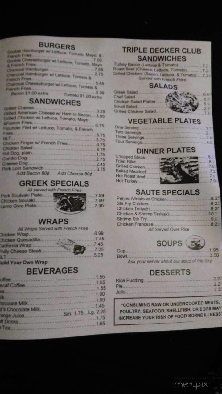 Argy's Diner - Burlington, NC menu_pic
