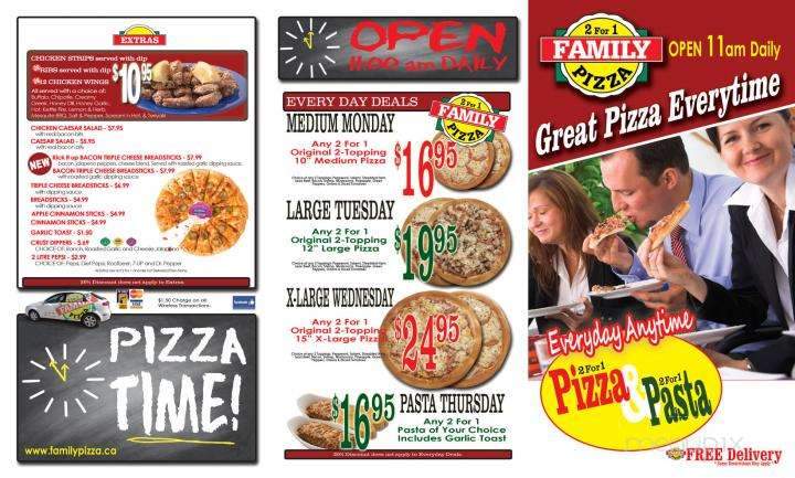 2 For 1 Family Pizza - Yorkton, SK