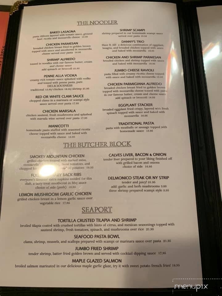 Danny's Restaurant - Walton, NY menu_pic