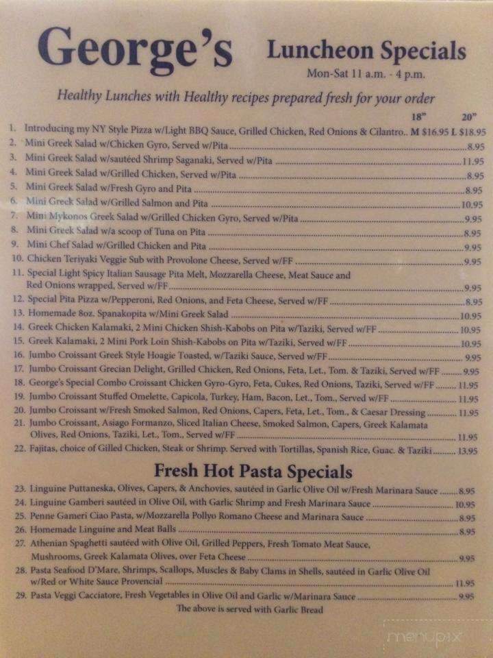 George's Restaurant & Carryout - Arnold, MD menu_pic