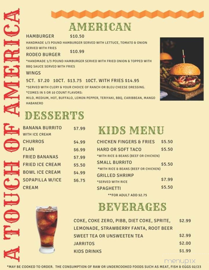 Rico's Mexican Restaurant - Stockbridge, GA menu_pic