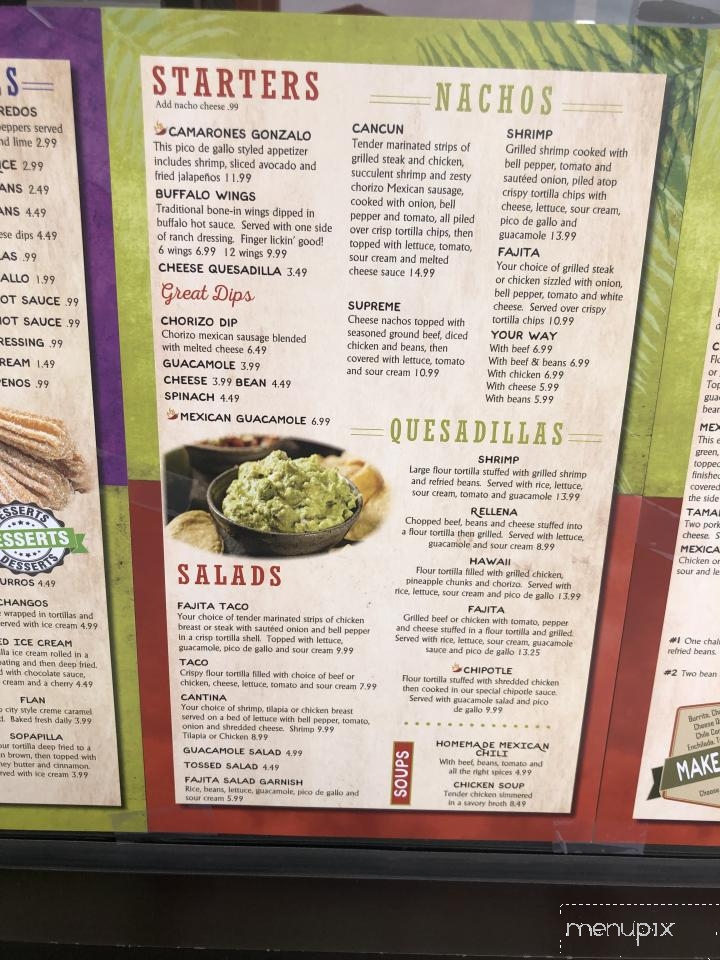 Cancun Mexican Restaurant & Cantina - Fenton, MI menu_pic