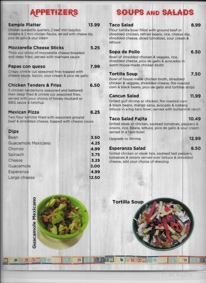 La Esperanza Mexican Restaurant and Tienda - Tazewell, TN menu_pic