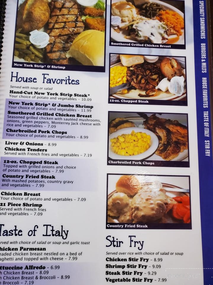 Blueberry Pancake House - Monroeville, IN menu_pic
