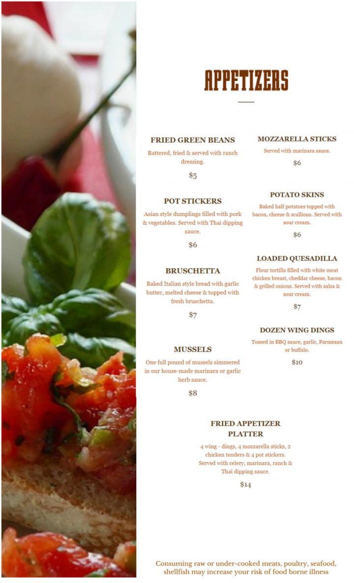 Mr D's Bar & Grille - Elyria, OH menu_pic