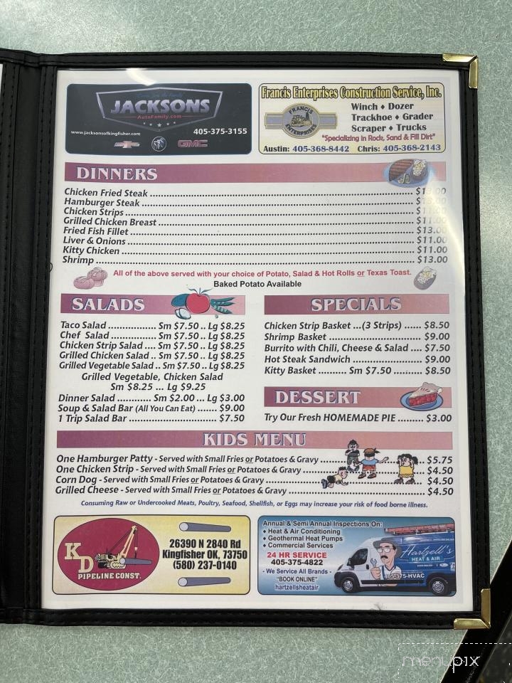 City Cafe - Kingfisher, OK menu_pic