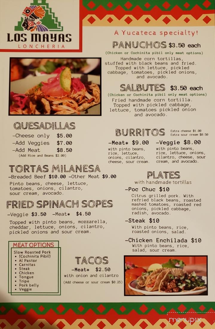 Los Mayas Loncheria - Portland, OR menu_pic
