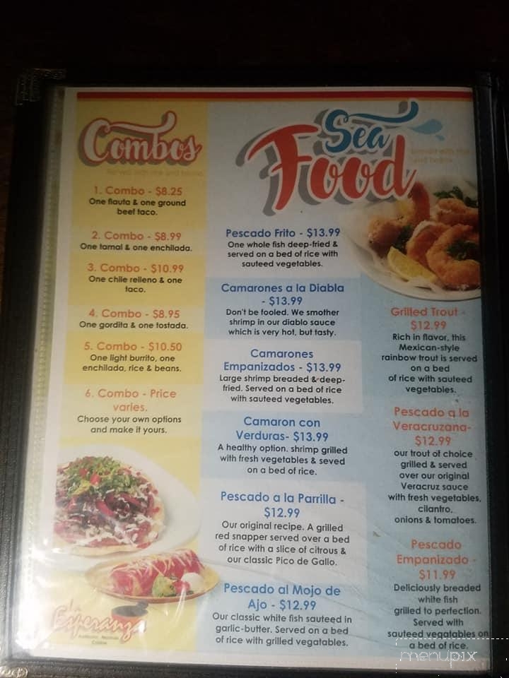 La Esperanza - Elkhart, IN menu_pic