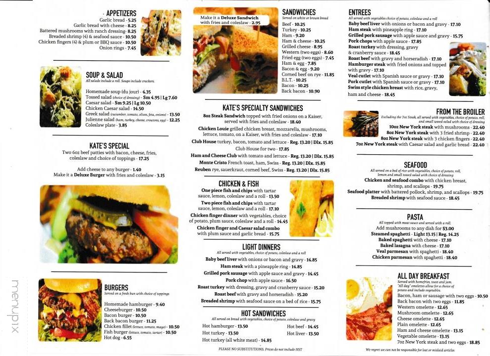 Kate's Station - Clinton, ON menu_pic