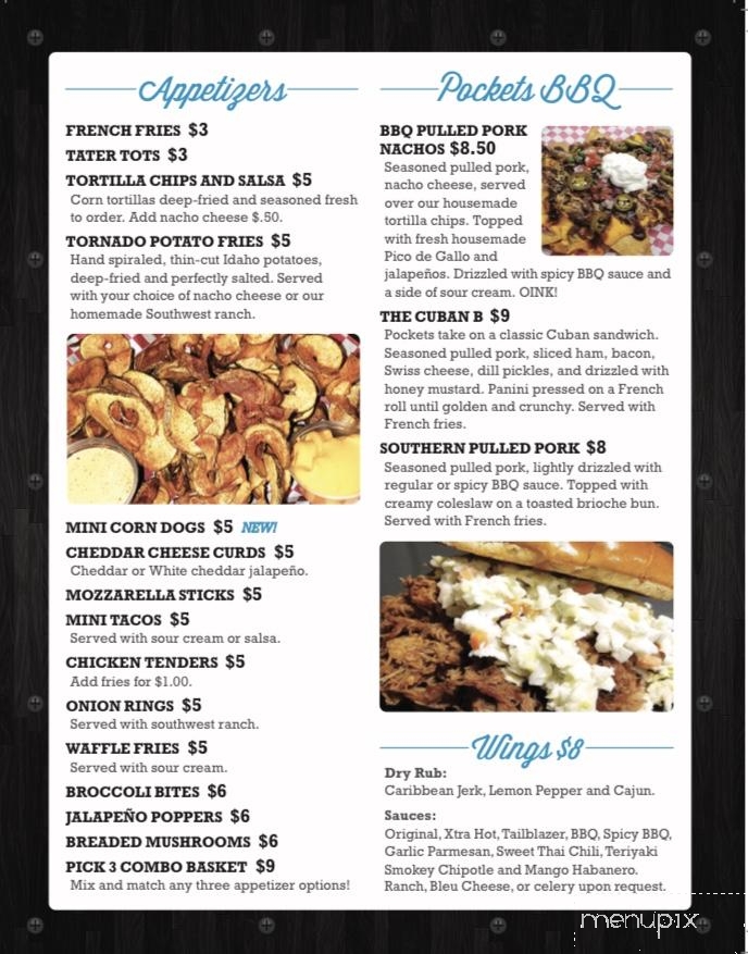 Mt Pockets Bar and Grill - Appleton, WI menu_pic