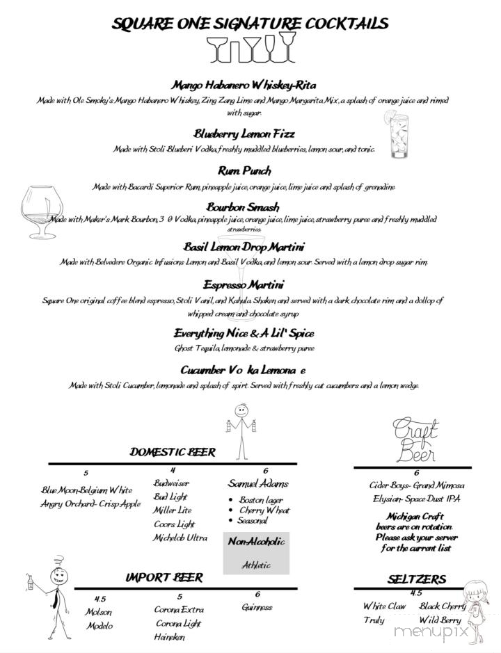 Square One Eats and Treats - Waterford Township, MI menu_pic