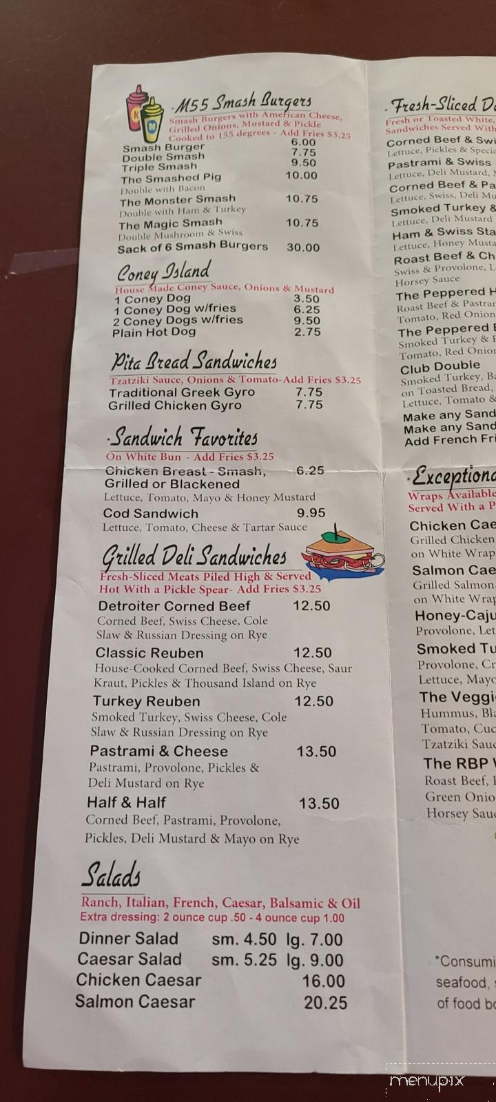 M55 Pour House - Houghton Lake, MI menu_pic