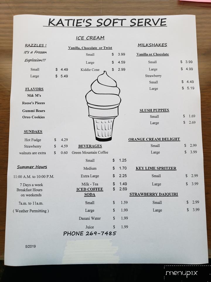 Katies Take-Out - East Otis, MA menu_pic