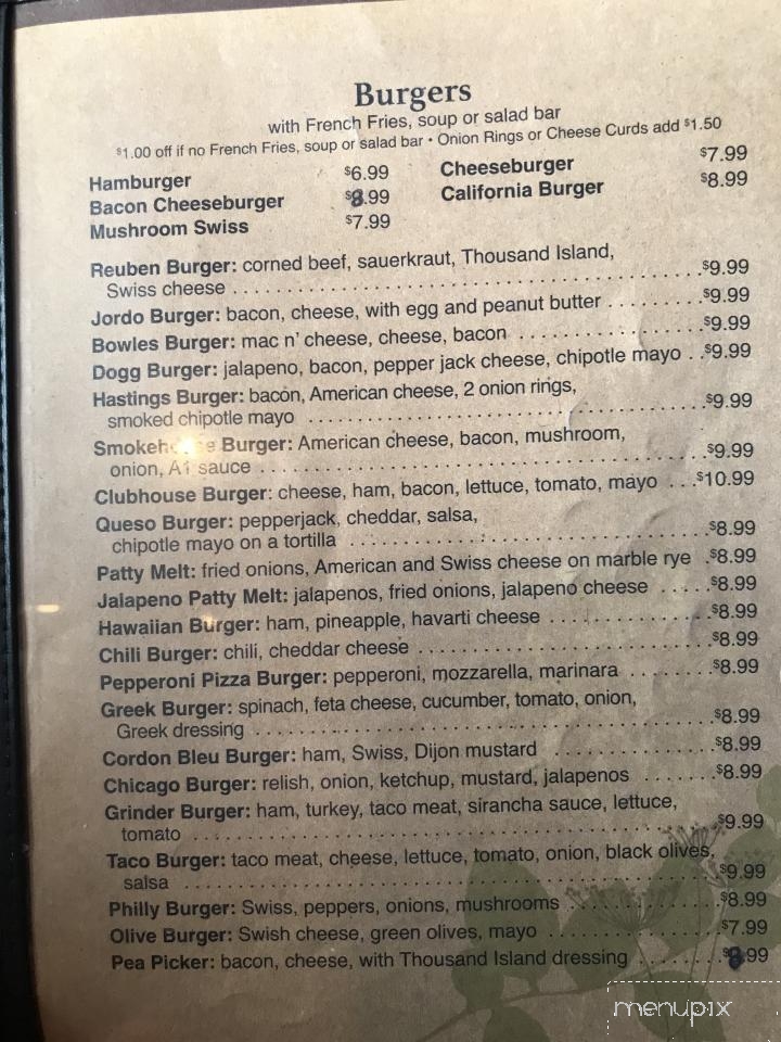 Hastings Landing - Drayton, ND menu_pic