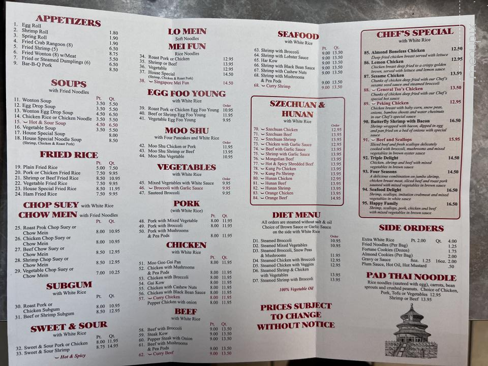 Empire Chinese Restaurant - Harrison Township, MI menu_pic
