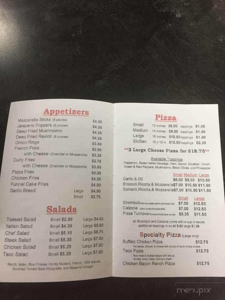 Thad's Place - Montgomery, PA menu_pic