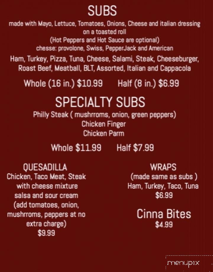 Pizza King - Wellsville, NY menu_pic