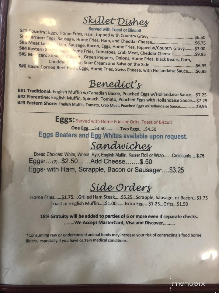 Kay's Country Kitchen - Cambridge, MD menu_pic