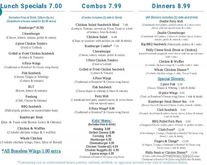 Bob's Fine Foods - Dadeville, AL menu_pic