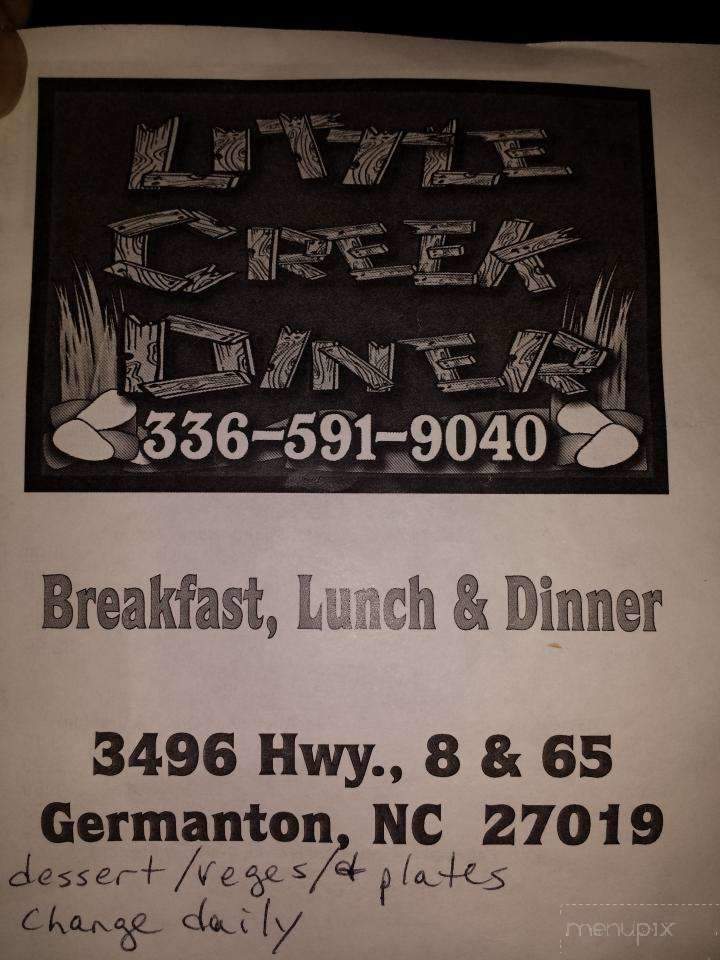 Little Creek Diner - Germanton, NC menu_pic